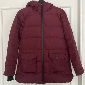 Maternity winter coat with faux fur (removable - zipper) and belly extender